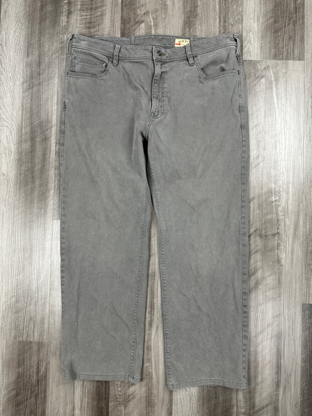 Orvis Five Pocket Gray Straight Fit Jeans - 40x30